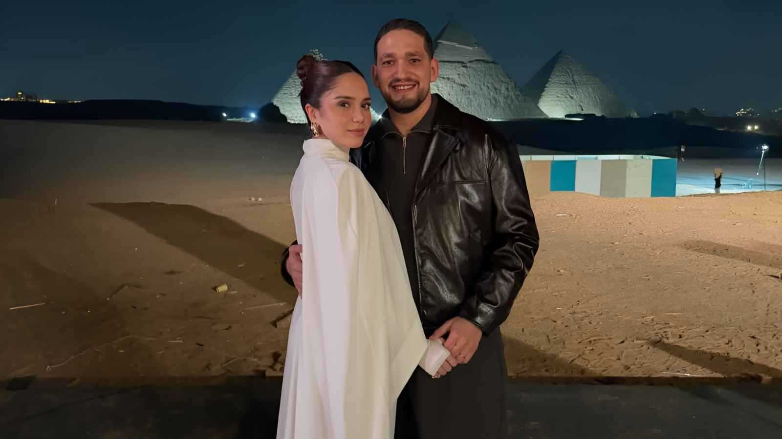 زوج رنا رئيس يحتفل بعيد زواجهما الأول (صور)