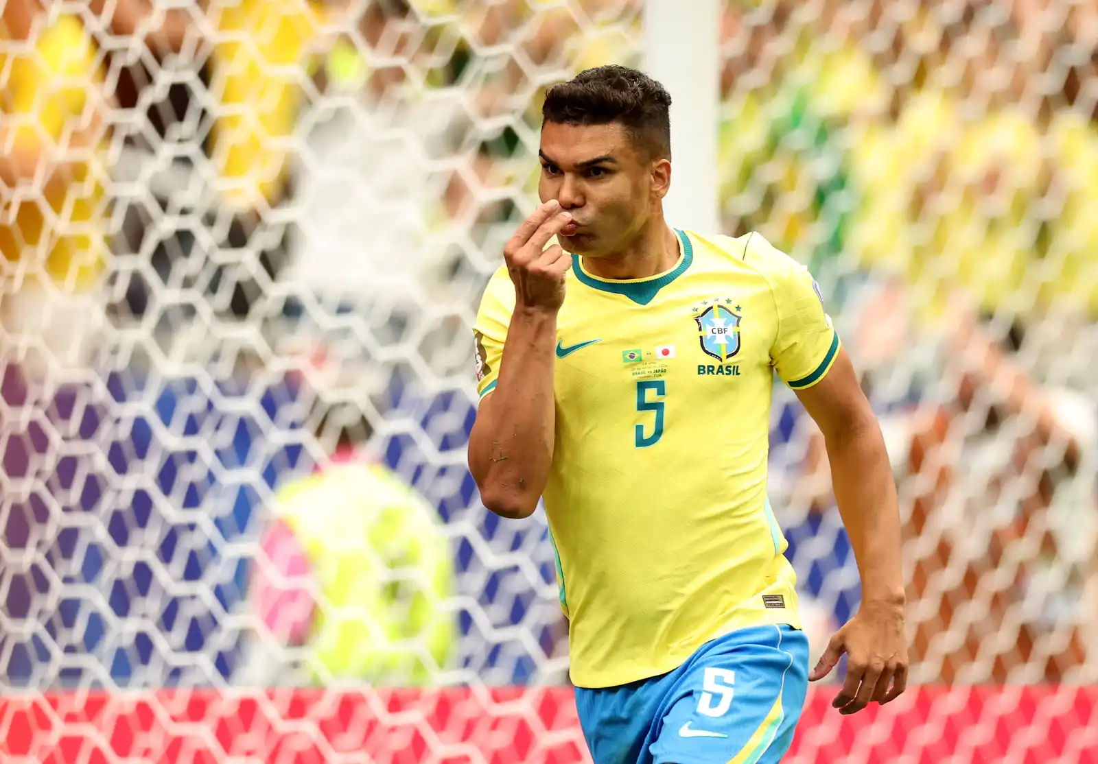 كاسيميرو يحتفل بتسجيله هدف التعادل في مرمى اليابان / كأس العالم 2026