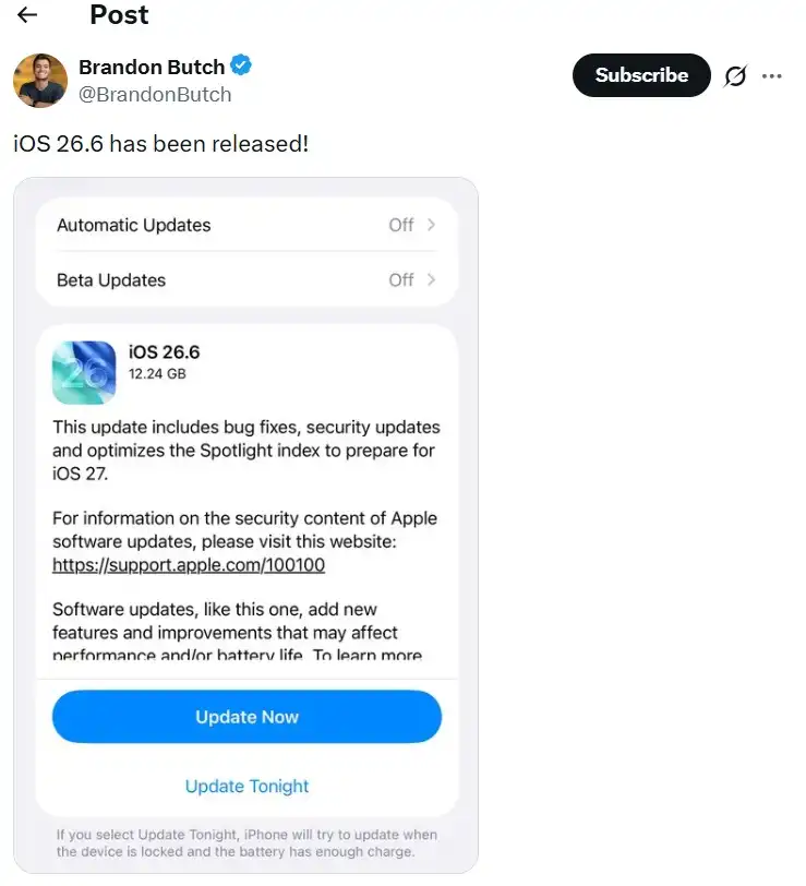 تحديث iOS 26.6 يركز على حماية مستخدمي آيفون