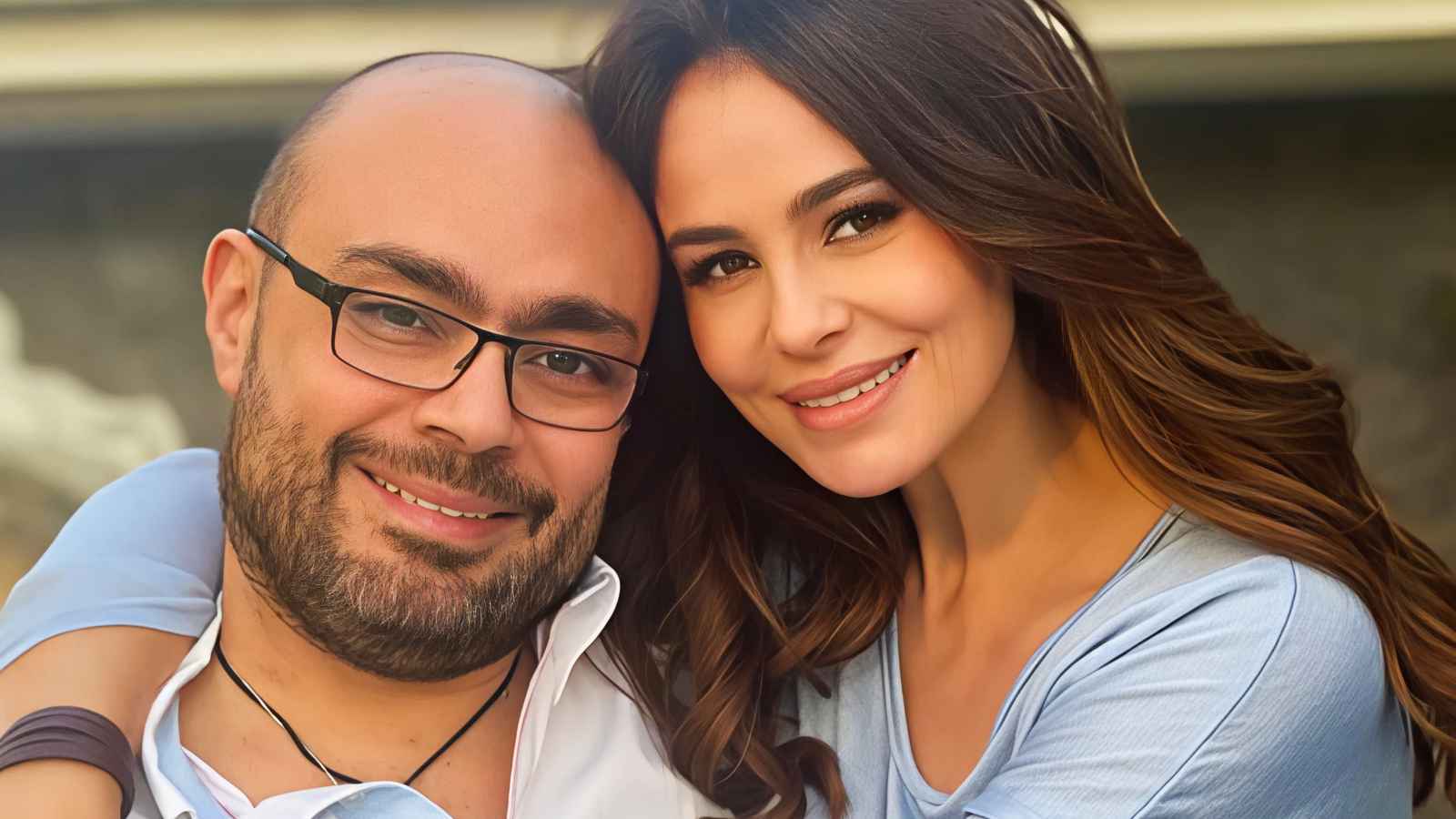 كارول سماحة برفقة زوجها الراحل