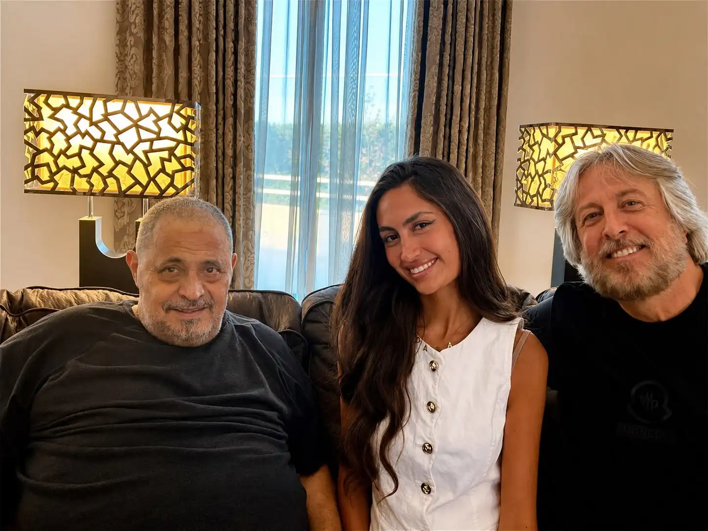 جمال فياض وابنته الدكتورة دانا مع جورج وسوف