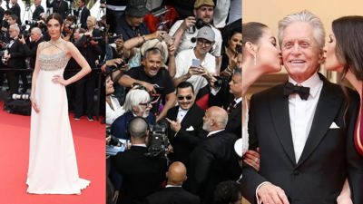 مهرجان كان.. مايكل دوغلاس وجوني ديب بطلا الافتتاح والنجمات يستعرضن إطلالاتهن