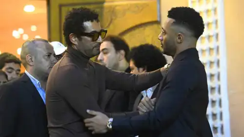 عمرو سعد في عزاء والد محمد رمضان