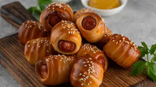 فطائر الهوت دوغ بالعجين القطني وصفة سهلة ولذيذة
