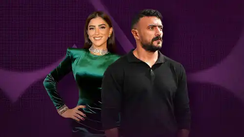 أحمد العوضي ومي عمر يحتفلان بالعرض الخاص لفيلم "شمشون ودليلة"