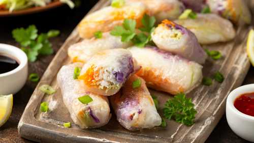 طريقة تحضير سبرينغ رول نباتي بورق الأرز