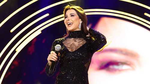 نانسي عجرم والمنتج محمد حامد الأفضل في "دير جيست"