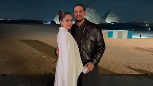 زوج رنا رئيس يحتفل بعيد زواجهما الأول (صور)
