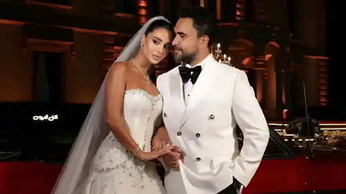 نجوم الفن يتألقون في زفاف نادر الأتات وجنى إسماعيل